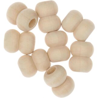 Rico Design Makramee Perlen Holz natur 17x22mm 8 Stück*