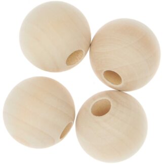 Rico Design Makramee Perlen Holz natur 35mm 4 Stück*
