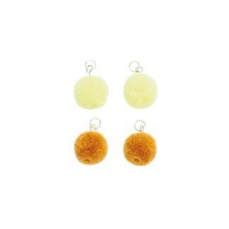 Rico Design Mini-Pompons mit Öse 1,5cm 4 Stück Senf*