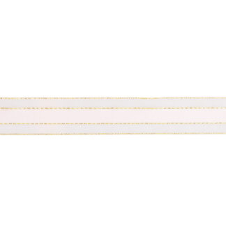 Rico Design Organzaband Rosa/Gold breit*
