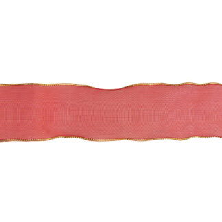 Rico Design Organzaband mit Drahtkante Rot/Gold*