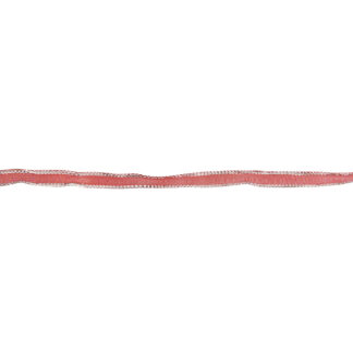 Rico Design Organzaband mit Drahtkante Rot/Silber 6mm*