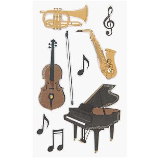 Rico Design Paper Poetry 3D Sticker klassische Musik*