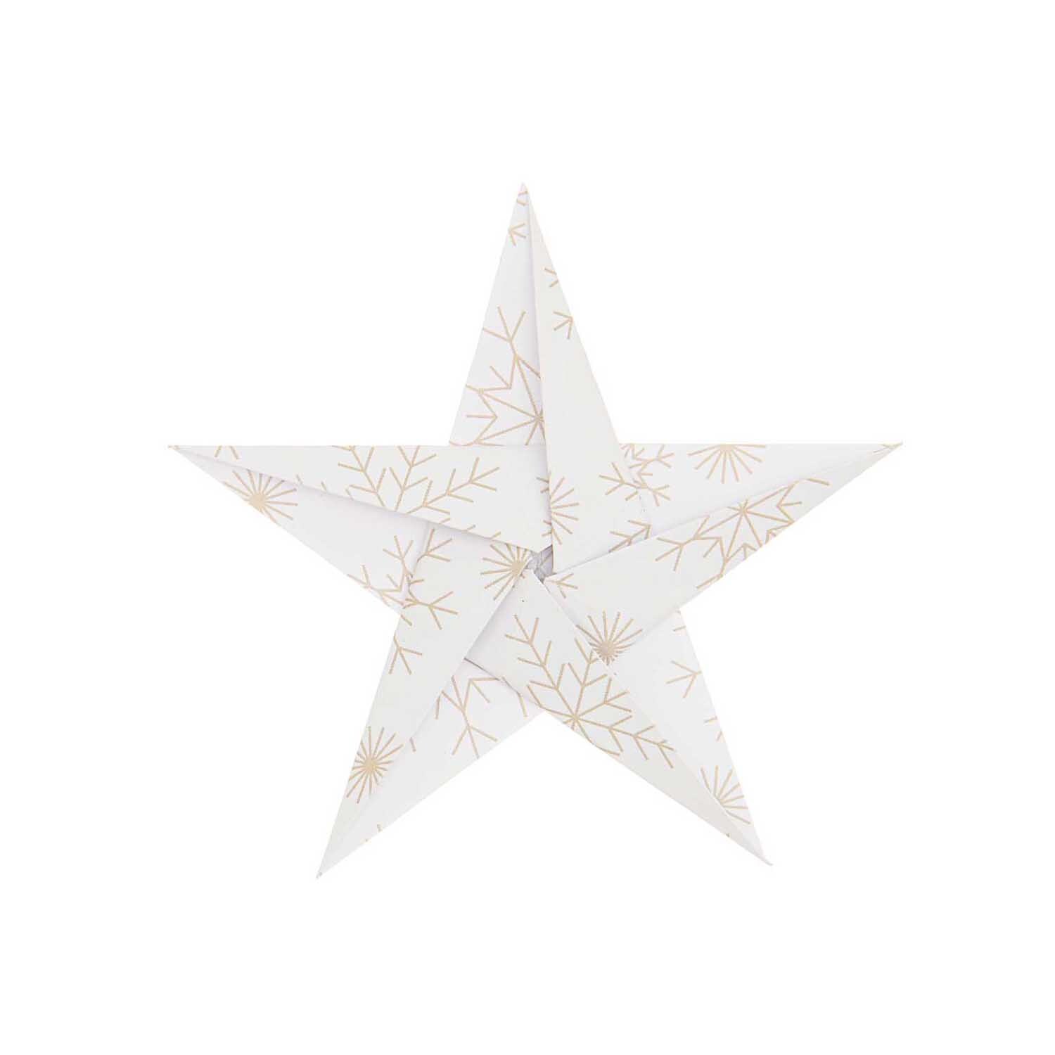 Rico Design Paper Poetry Bascetta Origamipapier Schneeflocken Gold 10x10cm*