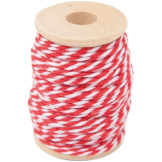 Rico Design Paper Poetry Baumwollgarn rot-weiß 15m*