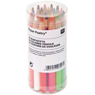 Rico Design Paper Poetry Buntstifte kurz 24 Stück Multicolored*
