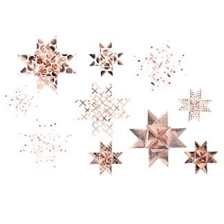 Rico Design Paper Poetry Fröbelstreifen Graphic weiß-roségold 40 Stück Hot Foil*