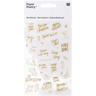 Rico Design Paper Poetry Gelsticker Jolly Christmas Schrift*