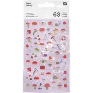 Rico Design Paper Poetry Gelsticker Shrooom Pixel*
