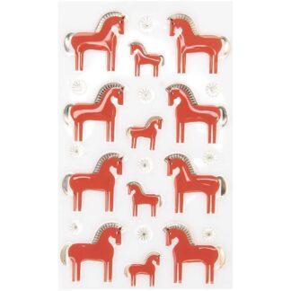 Rico Design Paper Poetry Gelsticker rotes Pferd 22 Stück*