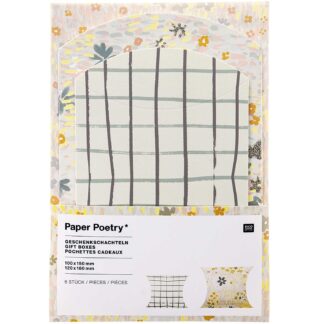 Rico Design Paper Poetry Geschenkschachteln Crafted Nature Gitter 6 Stück*