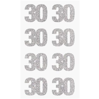 Rico Design Paper Poetry Glittersticker 30 silber*