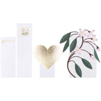 Rico Design Paper Poetry Kartendeko-Set Kirschblüten & Herz 4 Stück 350g/m²*