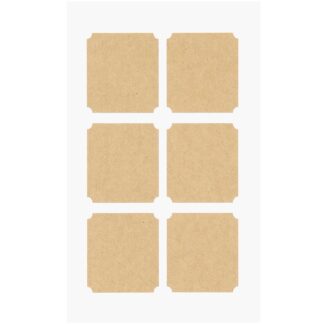 Rico Design Paper Poetry Kraftpapier Sticker eckig*