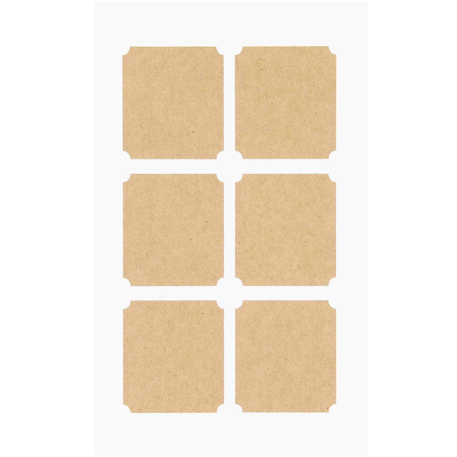 Rico Design Paper Poetry Kraftpapier Sticker eckig*