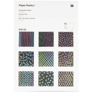 Rico Design Paper Poetry Kratzpapierblock A5 15 Blatt*