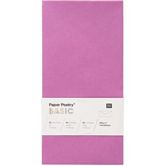 Rico Design Paper Poetry Kuvert Basic DL 10 Stück Lila*