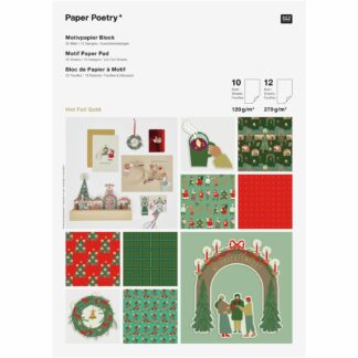 Rico Design Paper Poetry Motivpapierblock Weihnachtsmarkt*