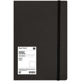 Rico Design Paper Poetry Notizbuch weiß A5 schwarz blanko*