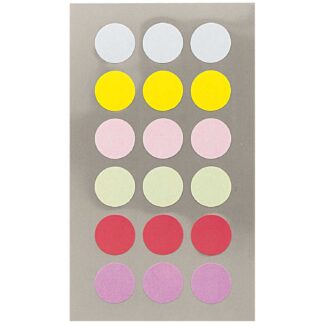 Rico Design Paper Poetry Office Sticker Punkte 15mm 4 Bogen Pastell*