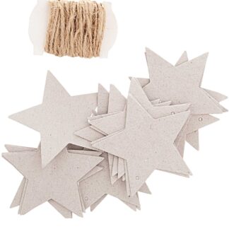 Rico Design Paper Poetry Papieranhänger Stern 6,5x6,5cm 24 Stück Graukarton*