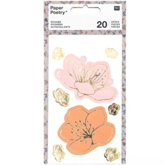 Rico Design Paper Poetry Sticker Blüten 4 Blatt*