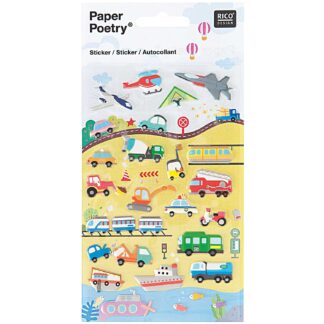 Rico Design Paper Poetry Sticker Fahrzeuge I 10x19cm*