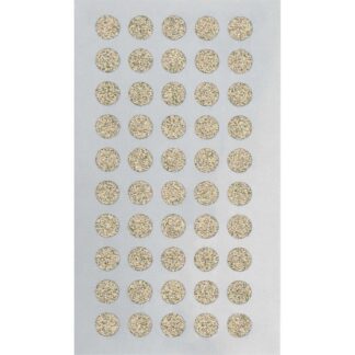 Rico Design Paper Poetry Sticker Kreise Glitter gold 4 Blatt 10mm*