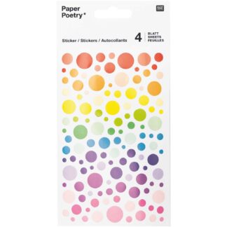 Rico Design Paper Poetry Sticker Kreise mehrfarbig 10x19cm 4 Bogen*