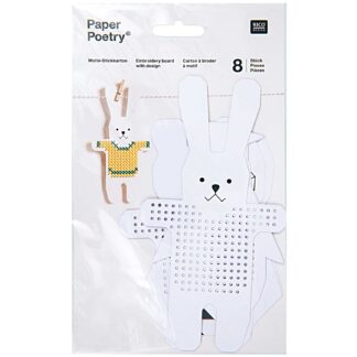 Rico Design Paper Poetry Stickkarton Pinguin-Bär-Hase-Eule*