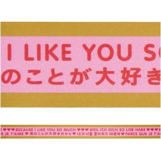 Rico Design Paper Poetry Taftband Liebe pink-gold 58mm 3m*