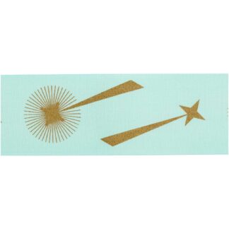 Rico Design Paper Poetry Taftband Sternschnuppen 38mm 3m Türkis*