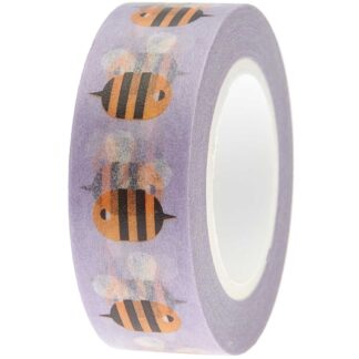 Rico Design Paper Poetry Tape Bienen lila 15mm 10m*