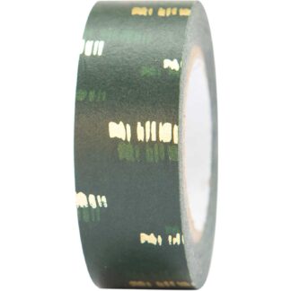 Rico Design Paper Poetry Tape Struktur grün-gold 1,5cm 10m*