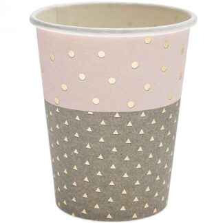 Rico Design Pappbecher Konfetti rosa 12 Stück*