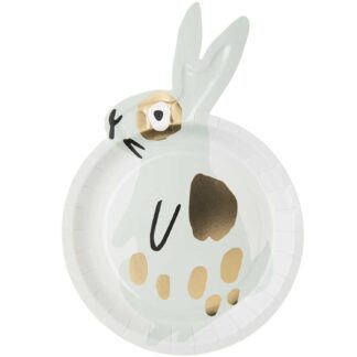 Rico Design Pappteller Hase mint 23x33cm 12 Stück*