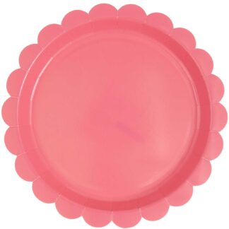 Rico Design Pappteller mit Wellenrand Neon Pink*