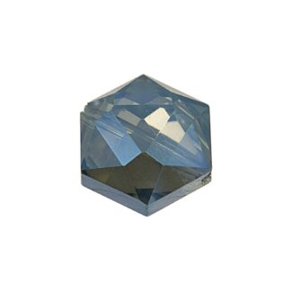 Rico Design Perle geschliffen blau irisierend 14x10mm Glas 4 Stück*