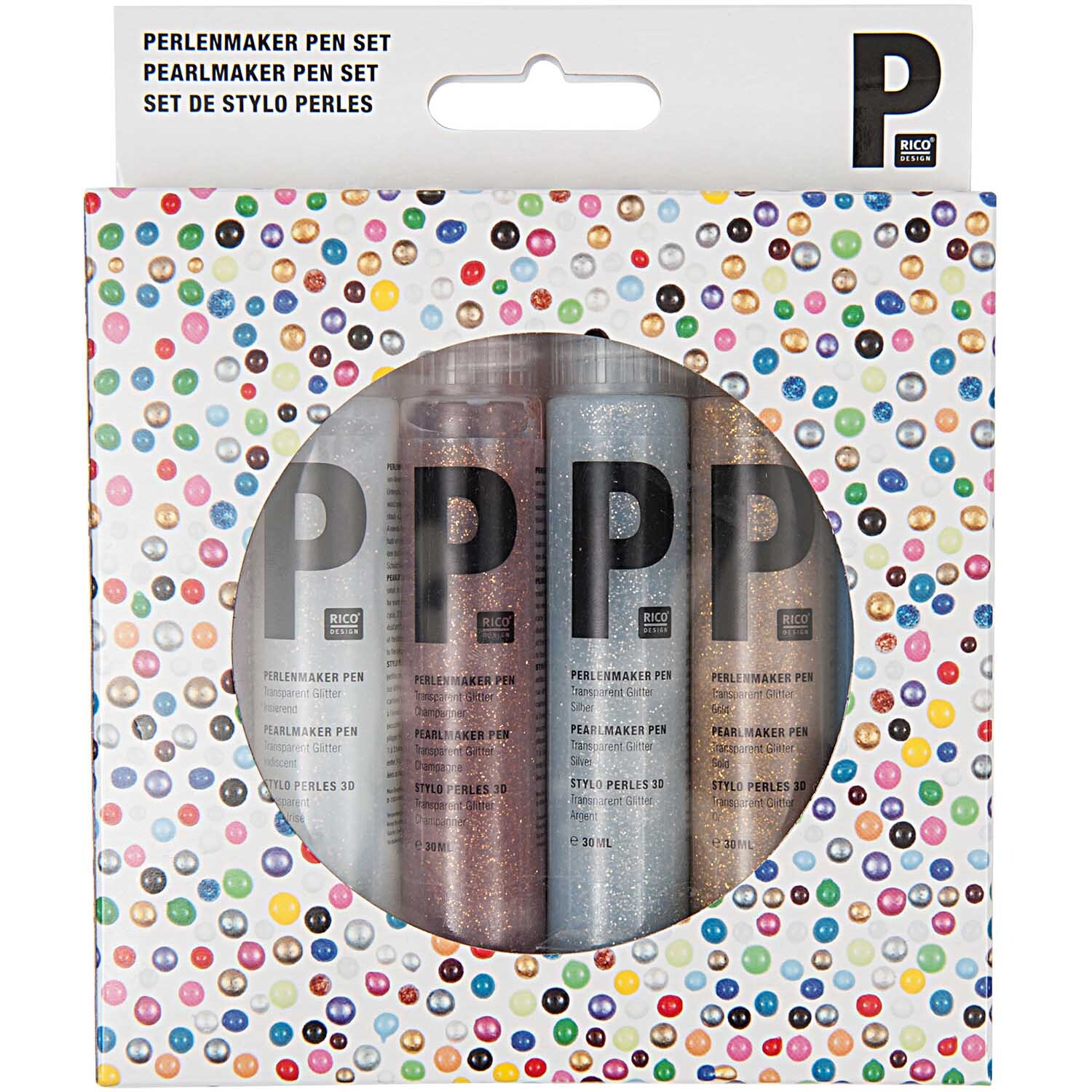 Rico Design Perlenmaker Pen Set glitter 6x30ml Glitter*