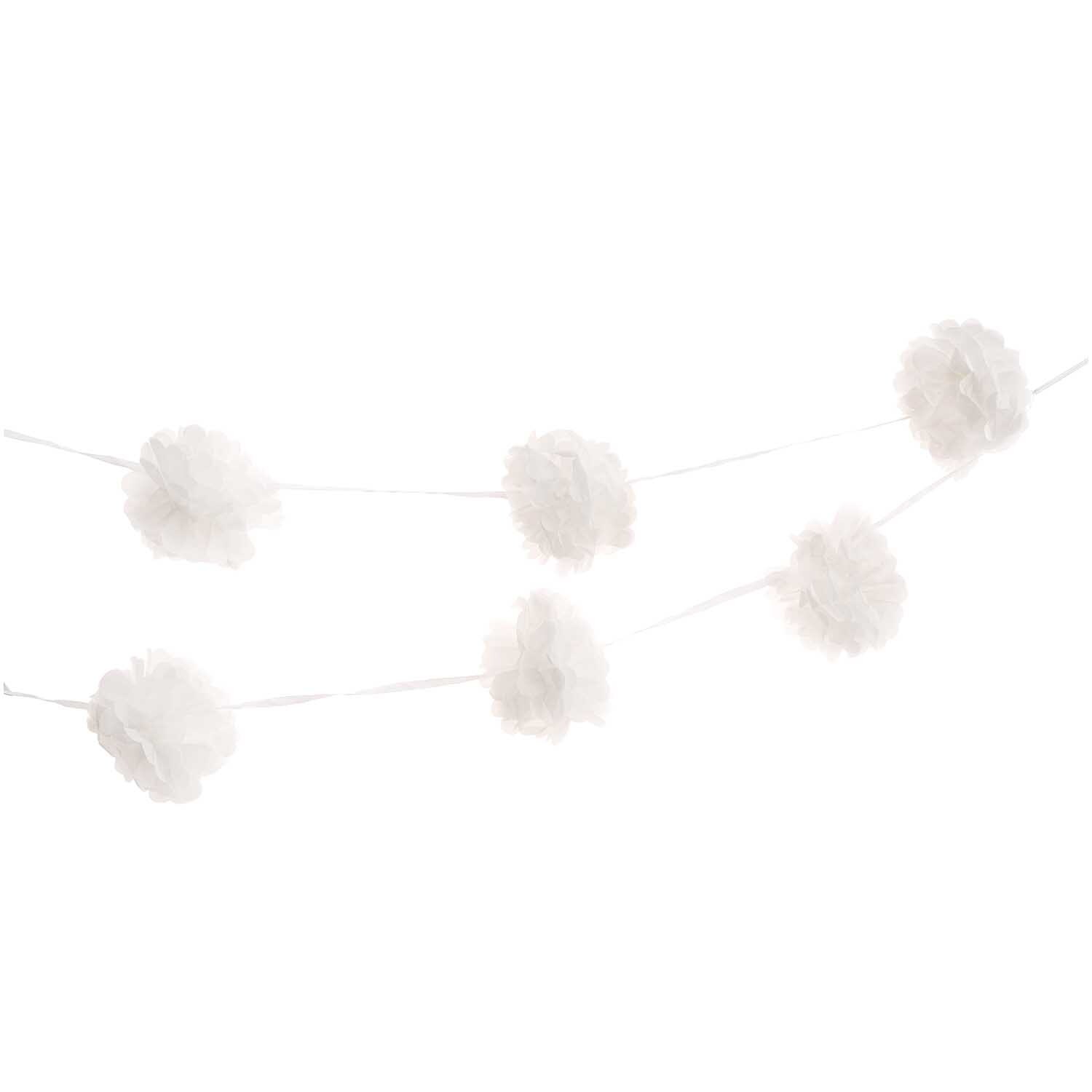 Rico Design Pompon-Girlande weiß 180cm 2 Stück*