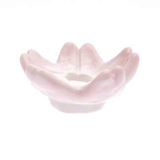 Rico Design Porzellan Kerzenhalter Kirschblüte rosa 10,5x10,5x5cm*