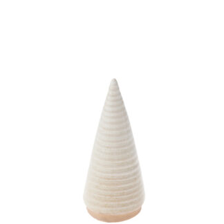 Rico Design Porzellan Tannenbaum Geriffelt Beige 10,5x4,5x4,5cm*