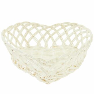 Rico Design Rattan Korb Herzform Weiß*