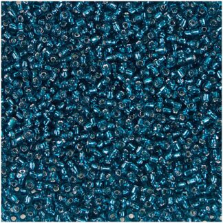 Rico Design Rocailles Perlen 2mm 14g Petrol/Silber*