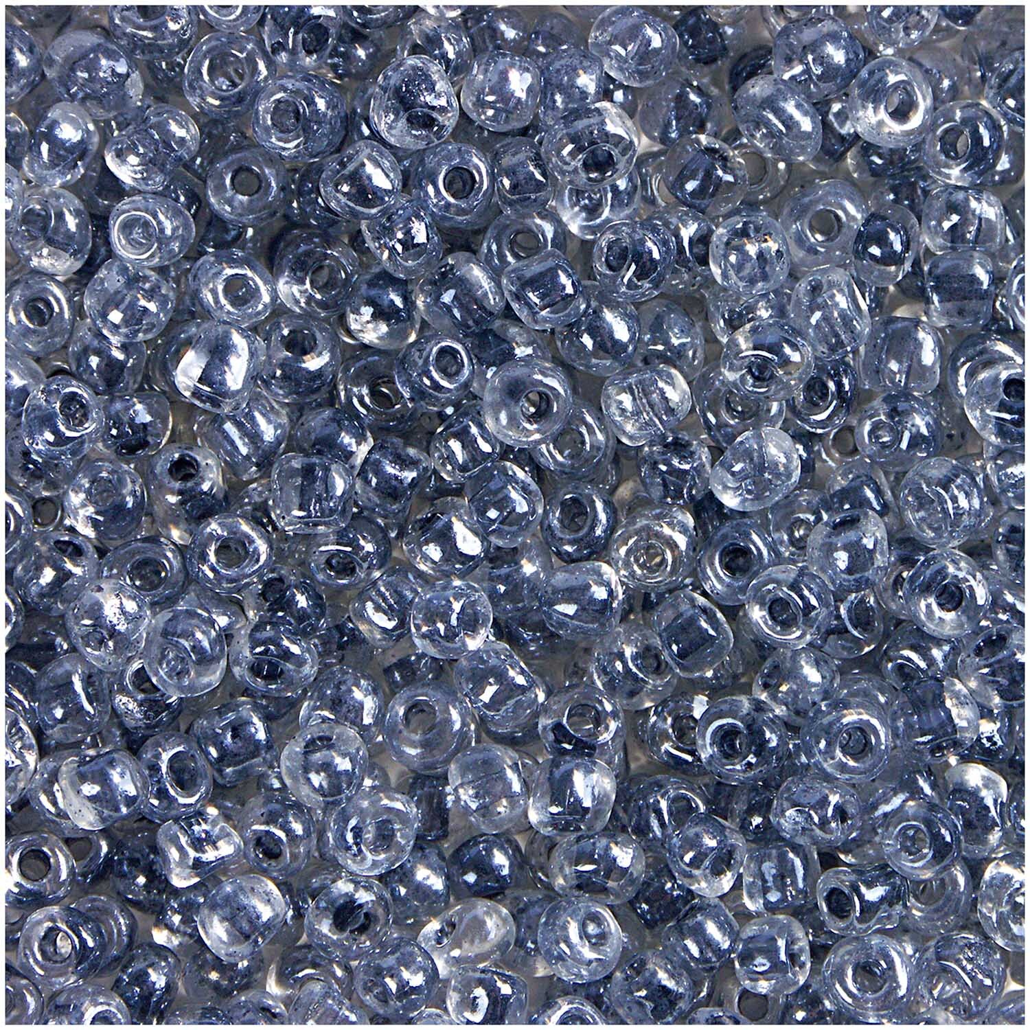 Rico Design Rocailles Perlen 3,1mm 14g Transparent/Schwarz*