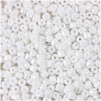 Rico Design Rocailles Perlen 4mm 14g Irisierend Weiß*