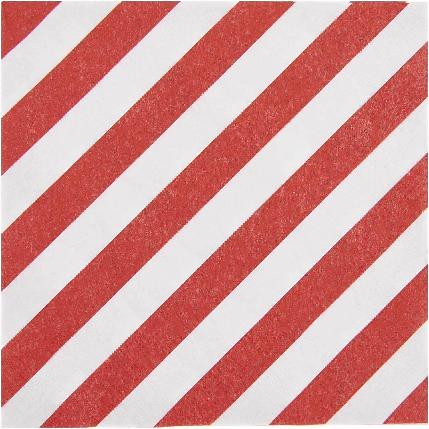 Rico Design Servietten Streifen rot-weiß 33x33cm 20 Stück*