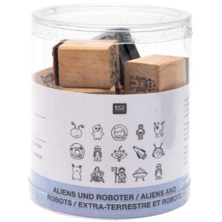 Rico Design Stempelset Aliens & Roboter 2x2cm*