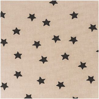 Rico Design Stoff Sterne natur-schwarz 50x140cm*