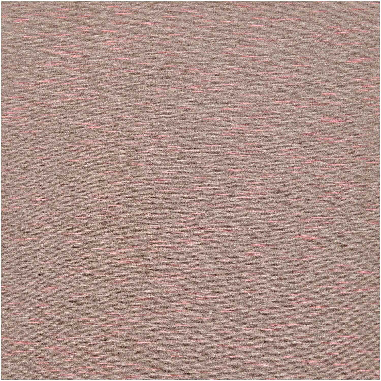 Rico Design Stoffabschnitt Jersey taupe-neonpink 80x100cm*